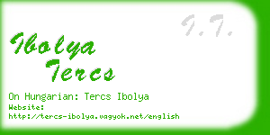 ibolya tercs business card